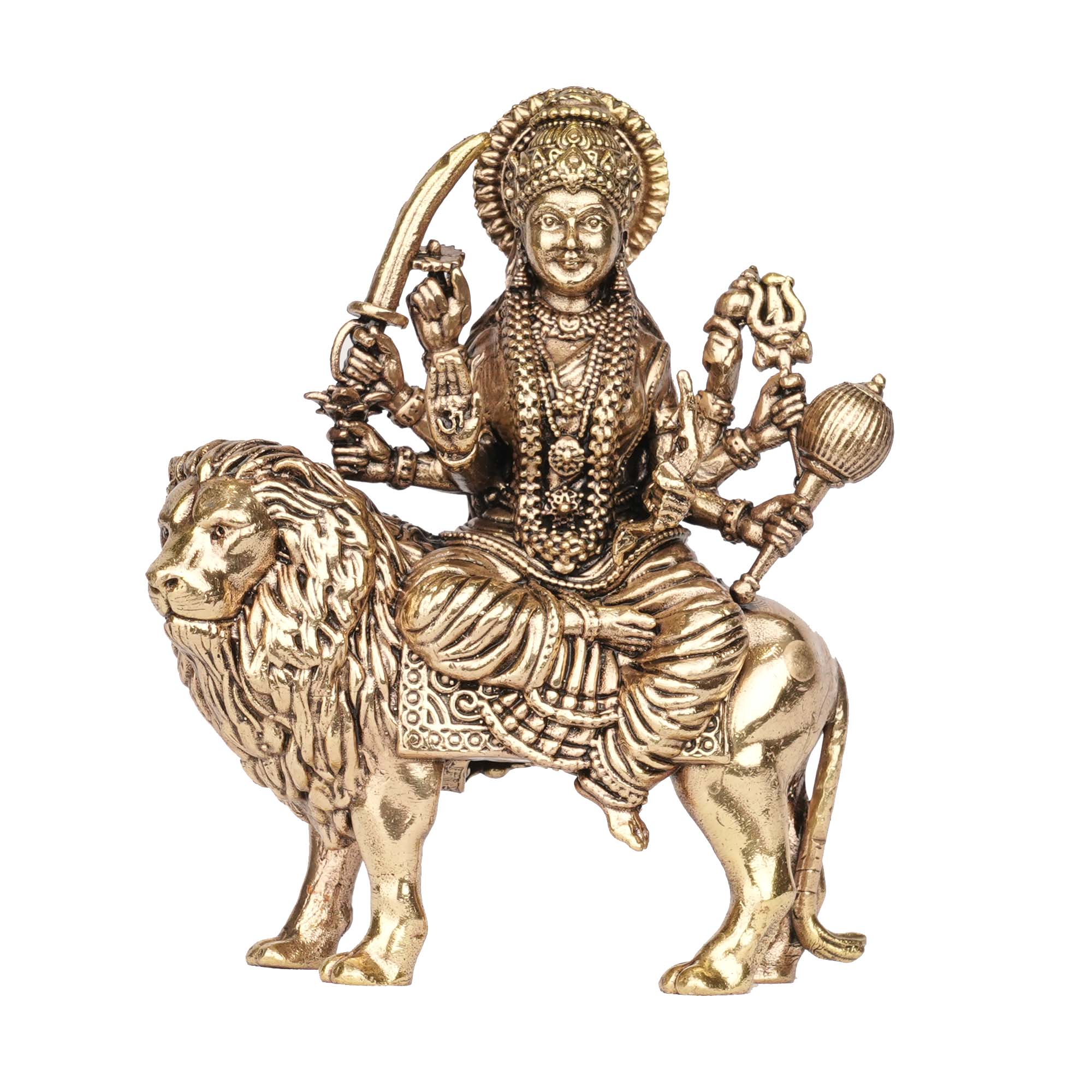 Handcrafted Brass Durga Devi Idol | Goddess Durga Statue – 4