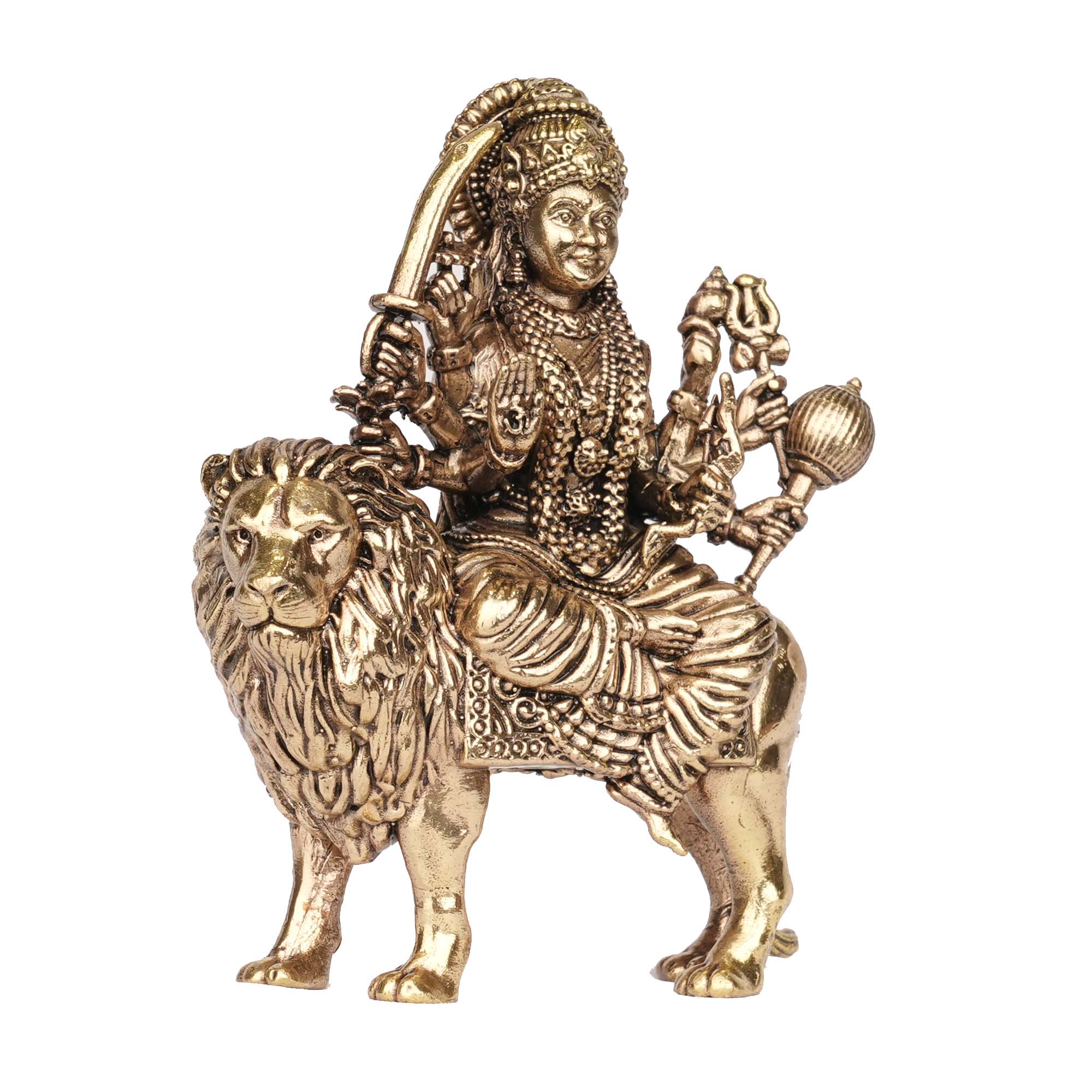 Handcrafted Brass Durga Devi Idol | Goddess Durga Statue – 4