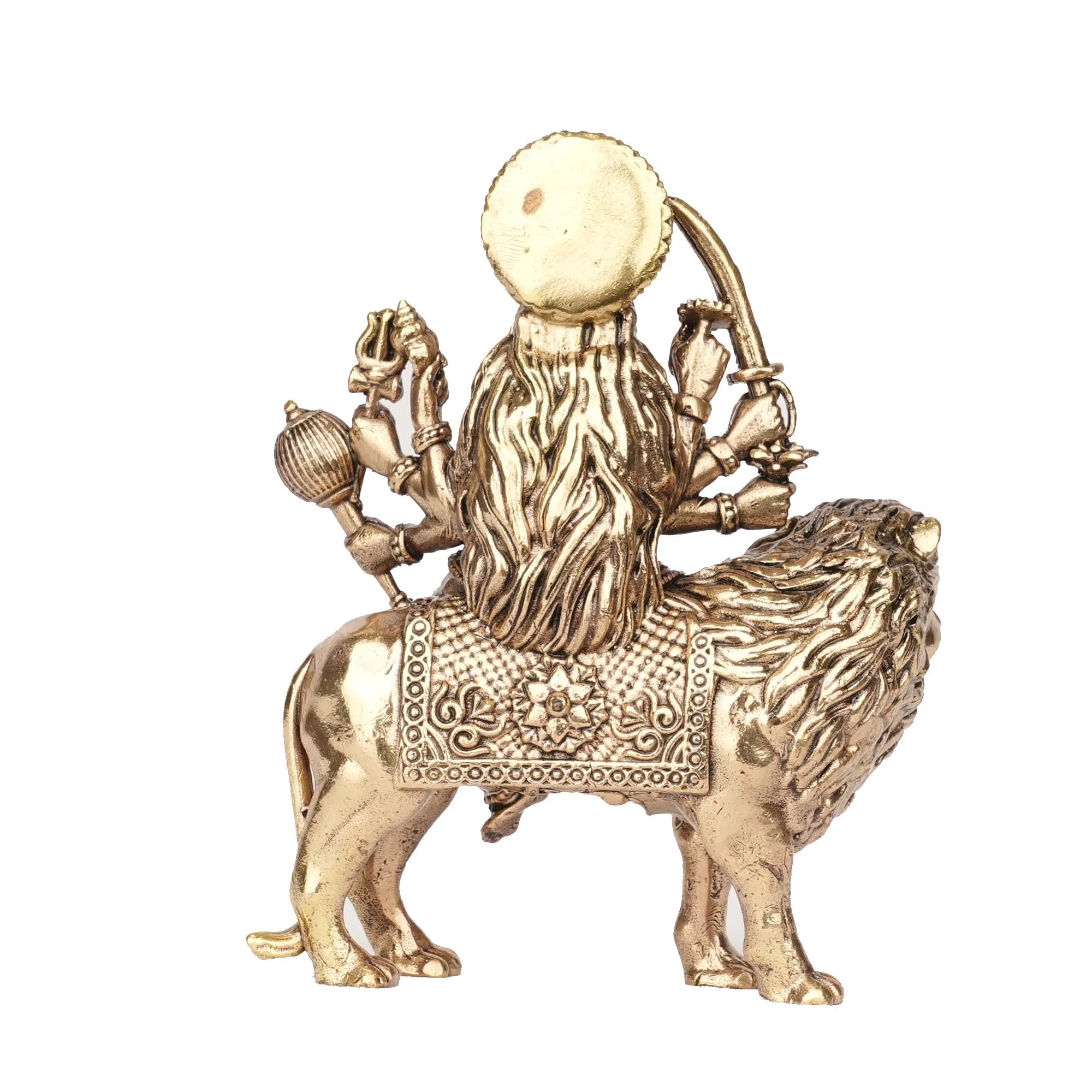 Handcrafted Brass Durga Idol | Goddess Durga Statue for Pooja & Home Décor – 4