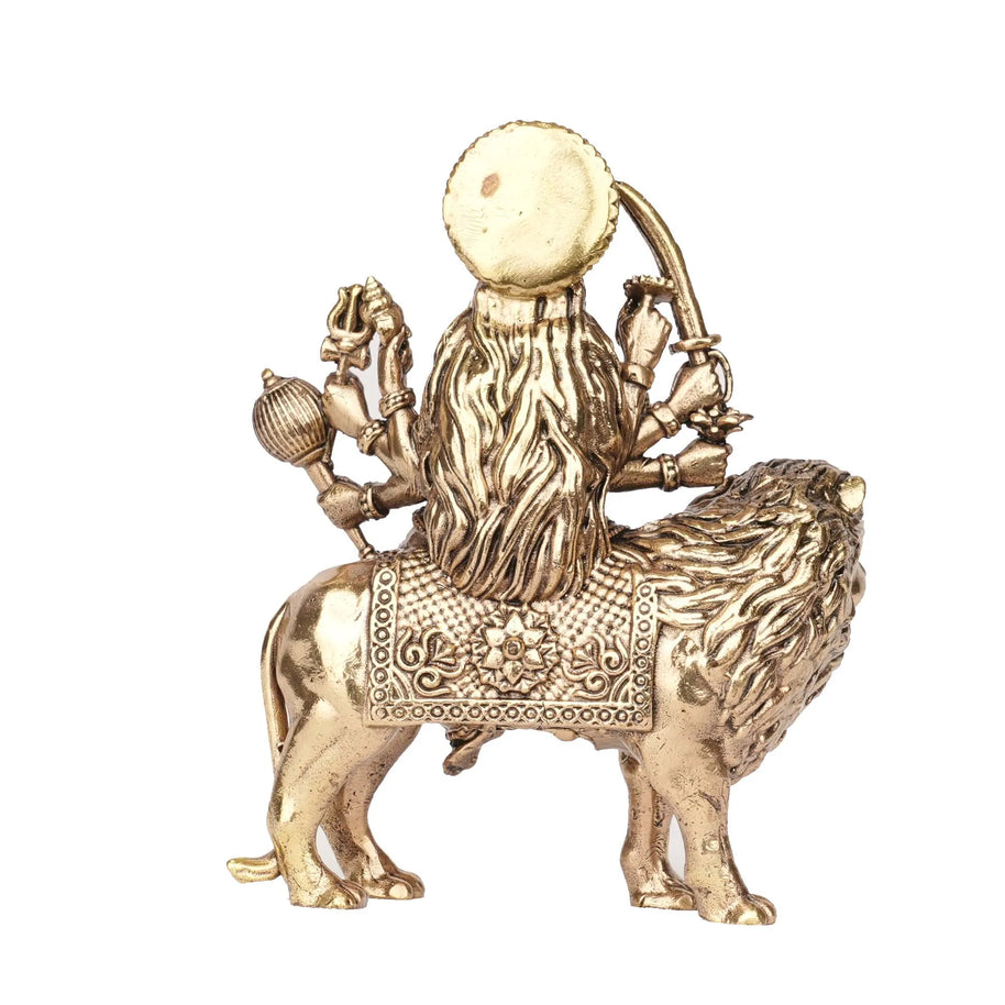 Handcrafted Brass Durga Idol | Goddess Durga Statue for Pooja & Home Décor – 4