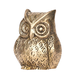 Handcrafted Brass Owl | Decorative Owl Statue for Home Décor – 3.5