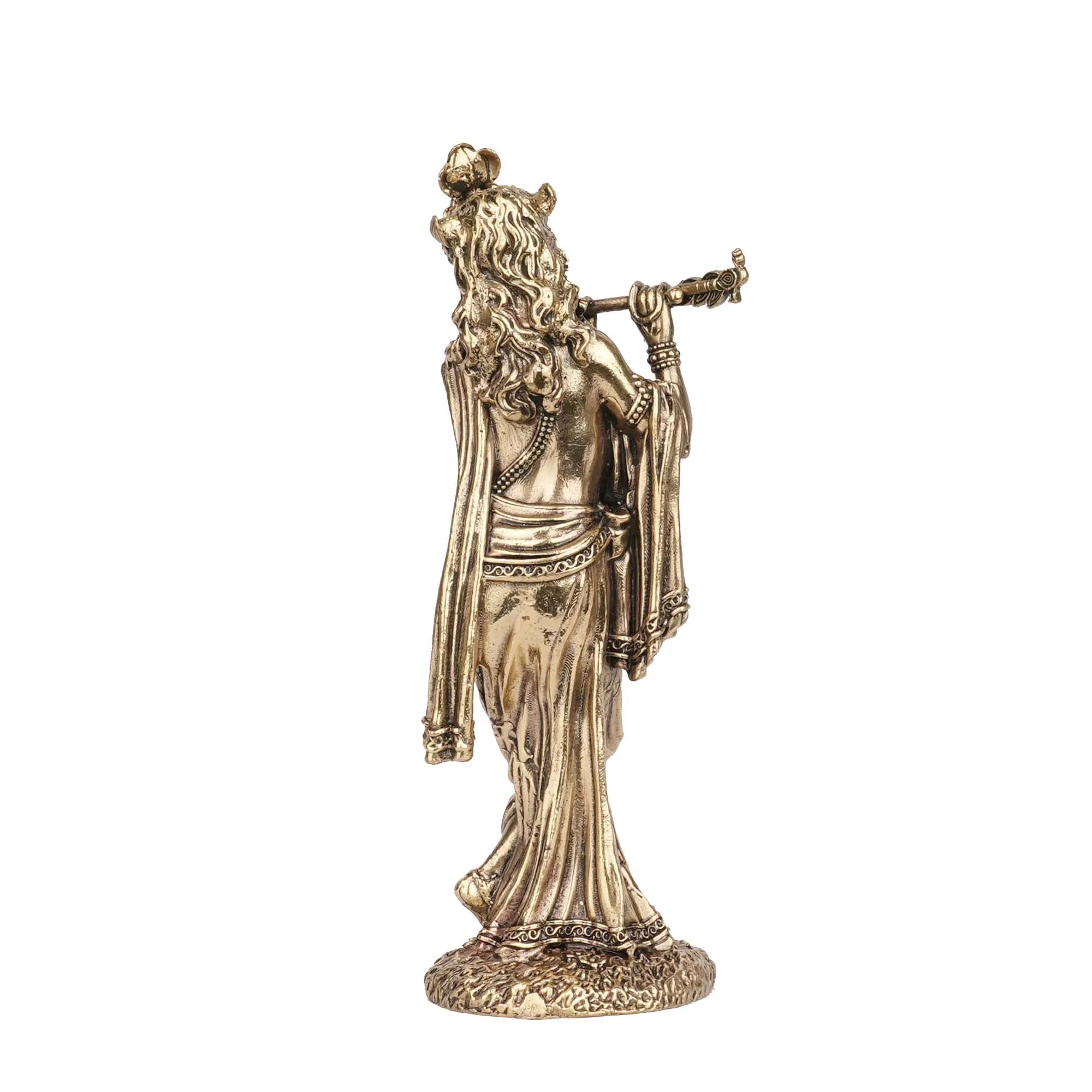 Handcrafted Brass Krishna Idol | Lord Krishna Statue for Pooja & Home Décor – 5