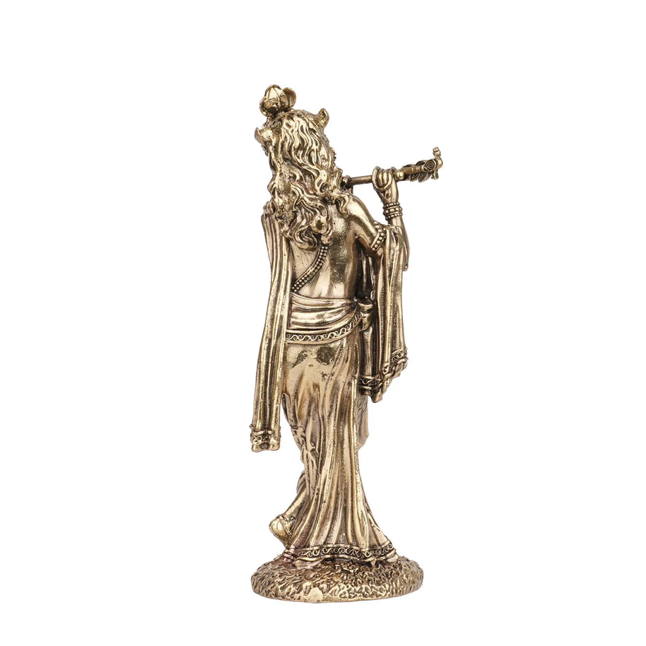 Handcrafted Brass Krishna Idol | Lord Krishna Statue for Pooja & Home Décor – 5