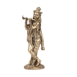 Handcrafted Brass Krishna Idol | Lord Krishna Statue for Pooja & Home Décor – 5