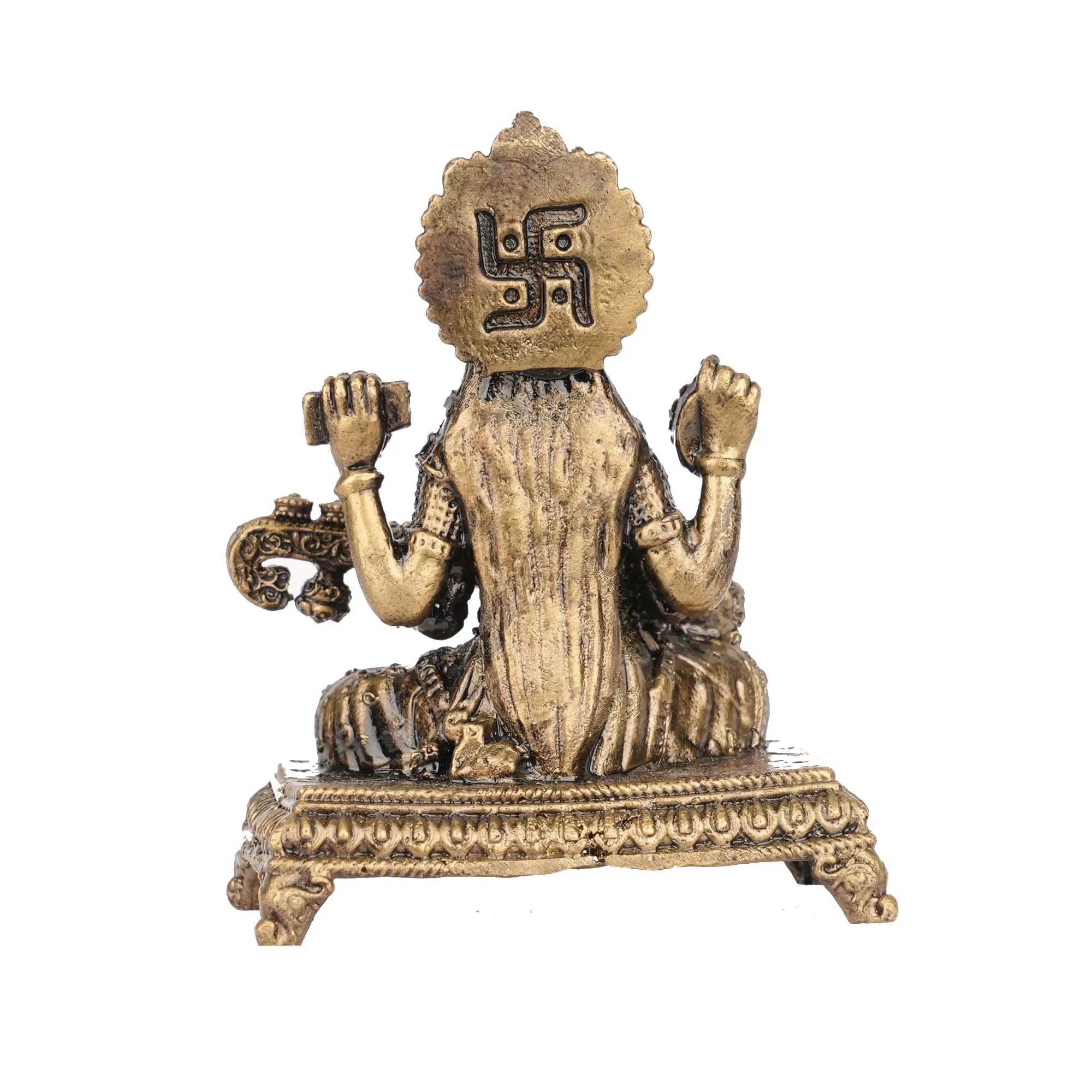 Handcrafted Brass Saraswathi Idol | Goddess Saraswati Statue for Pooja – 3