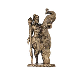 Brass Murugan with Peacock Idol | Lord Murugan Statue – 4