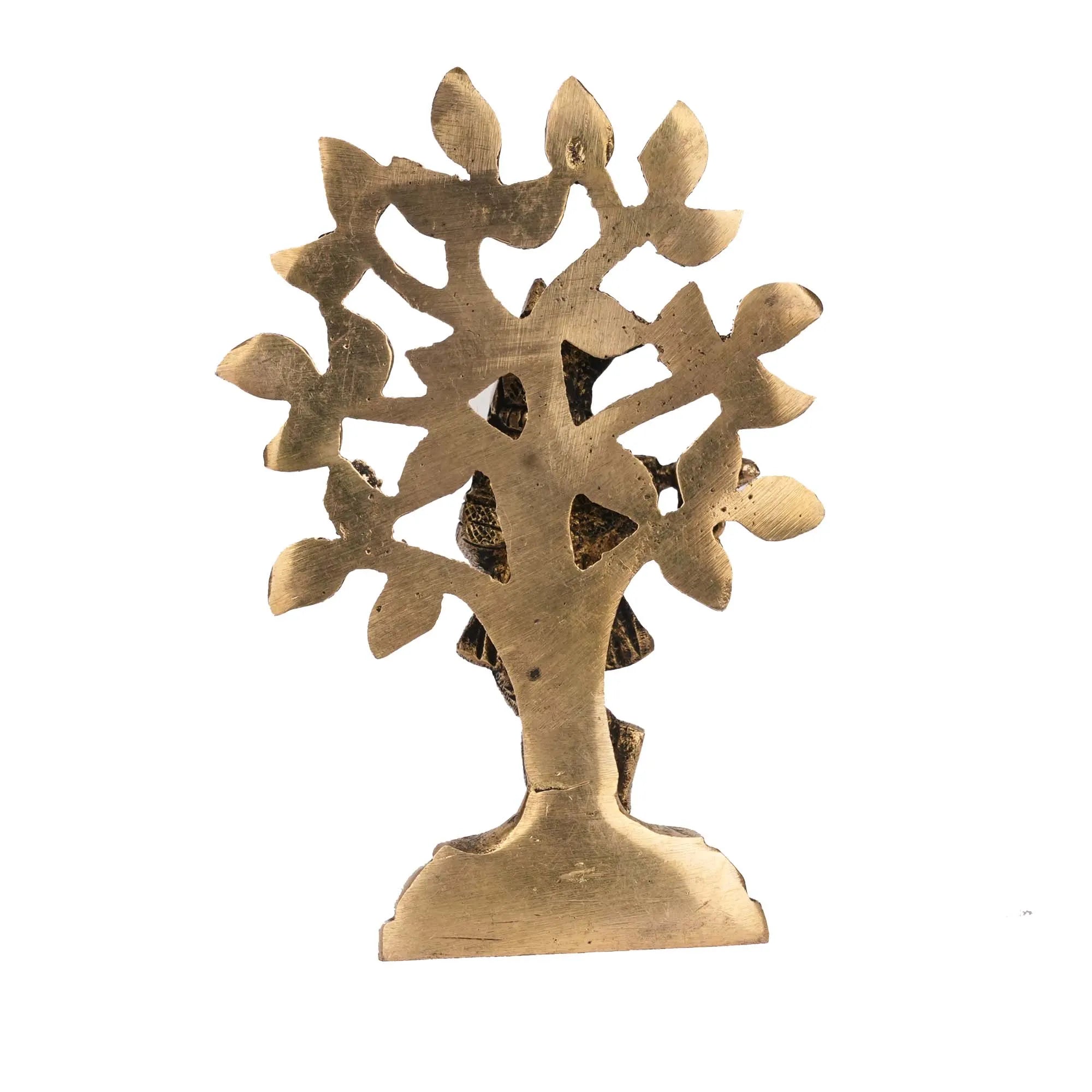 Brass Tree Krishna Idol | Lord Krishna Statue for Pooja and  Decor – 4