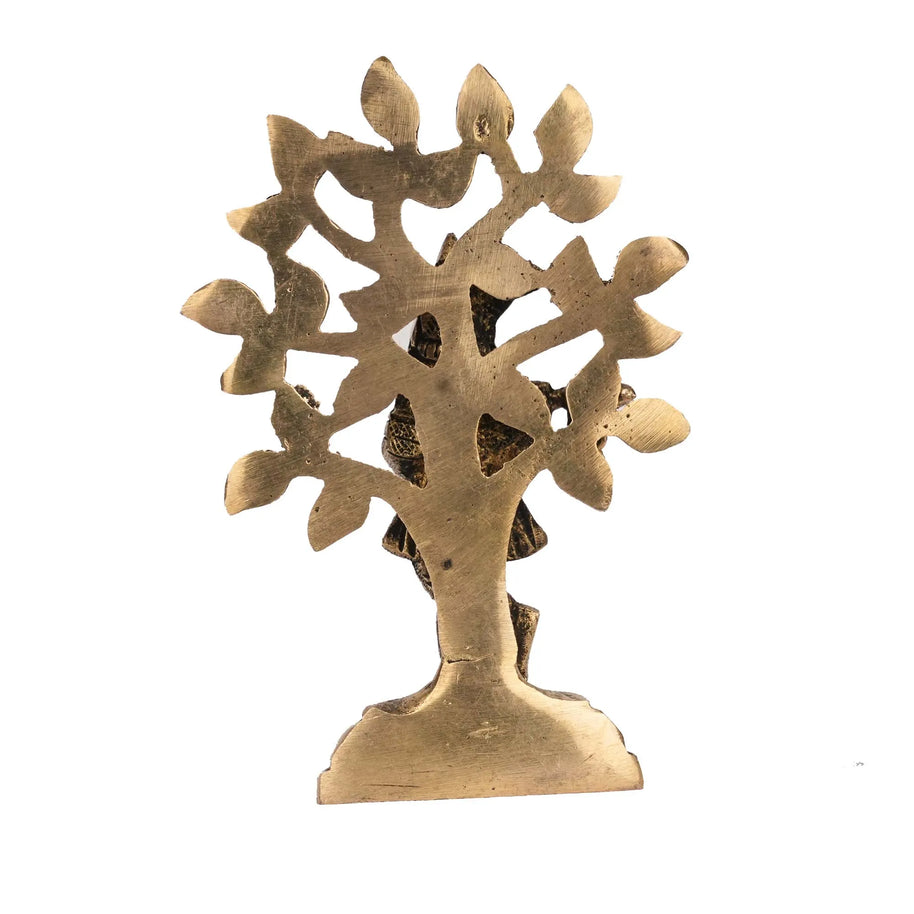 Brass Tree Krishna Idol | Lord Krishna Statue for Pooja and  Decor – 4