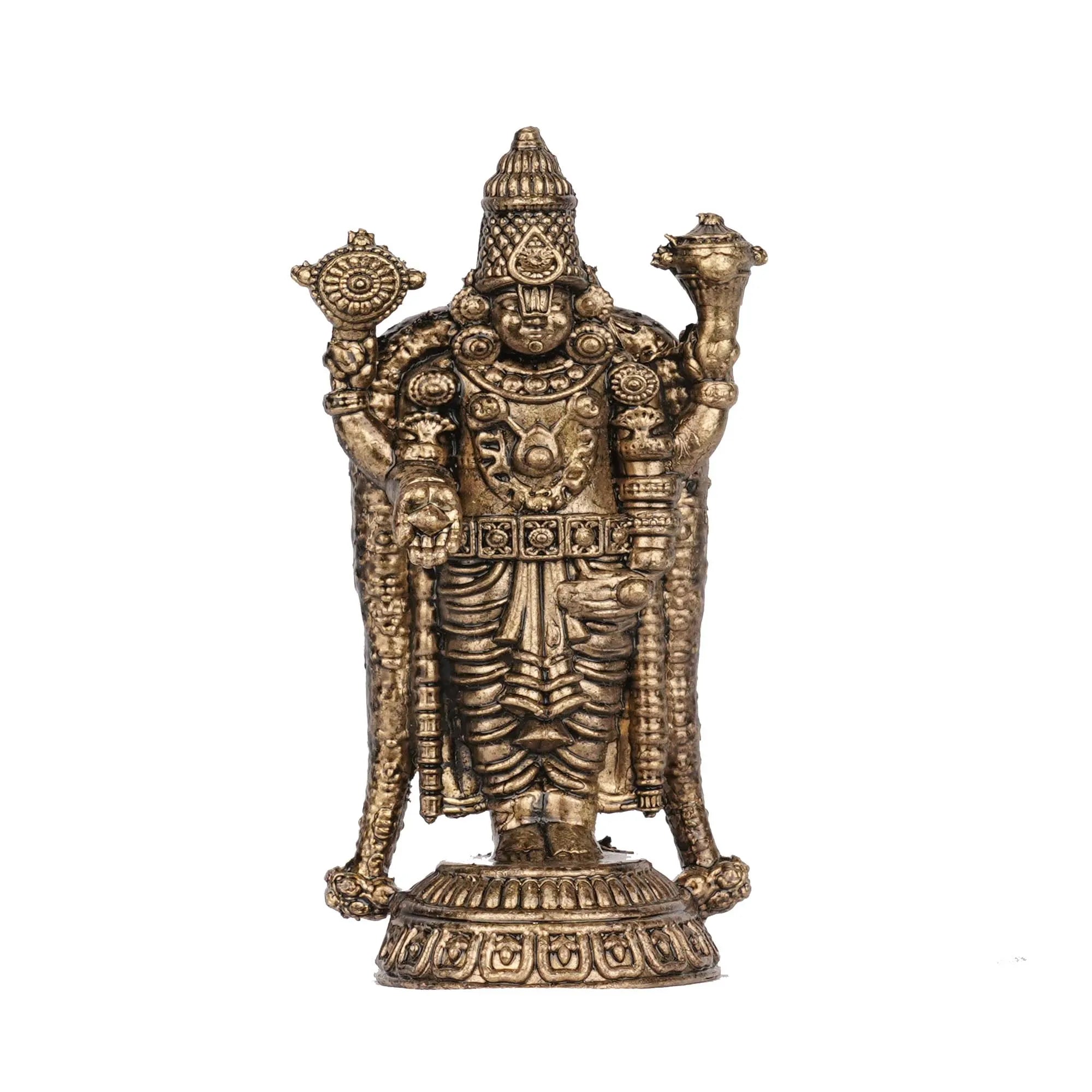 Brass Balaji Idol | Lord Venkateshwara Statue – 3.5
