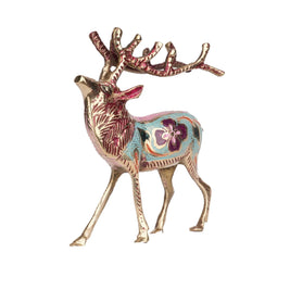 Brass Barasingha Decorative Figurine – 6.5