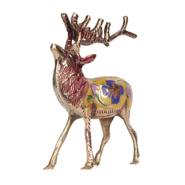 Brass Barasingha Decorative Figurine – 6.5