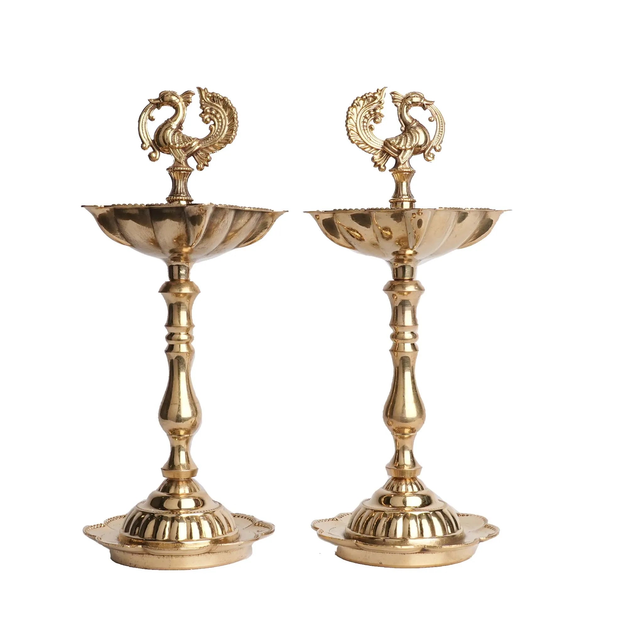 Brass Fancy Lamp Pair | Decorative Pooja Lamp – 5.5