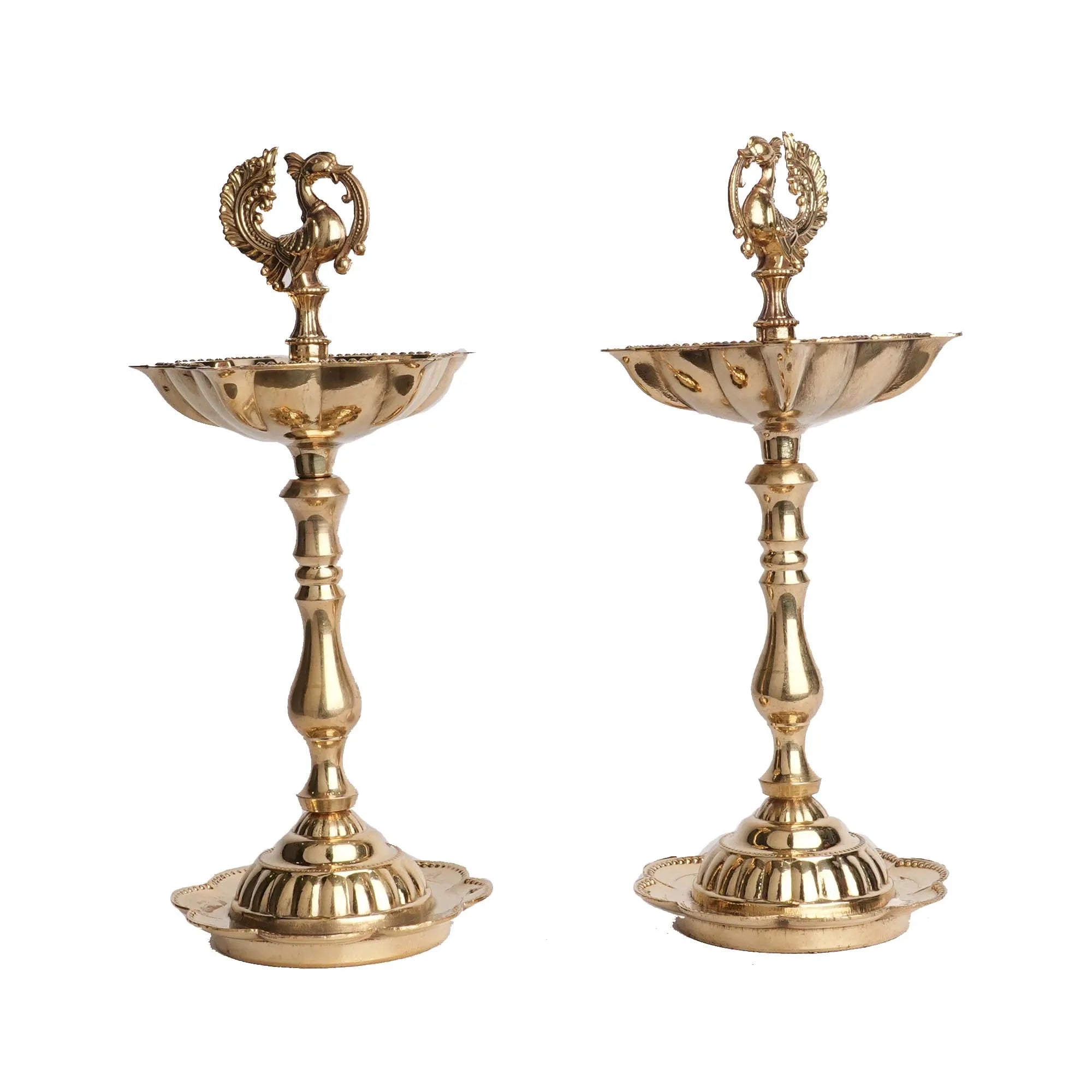Brass Fancy Lamp Pair | Decorative Pooja Lamp – 5.5