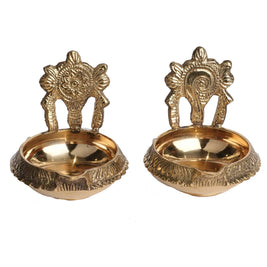Brass Kuber Shank Chakra Pair | Pooja Décor – 3