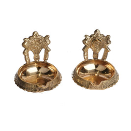 Brass Kuber Shank Chakra Pair | Pooja Décor – 3