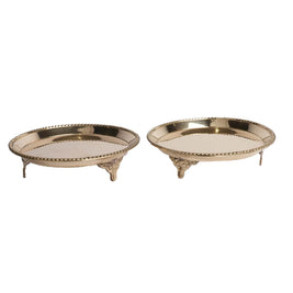 Brass Dana Plate Base Pair | Decorative Pooja Accessory – 2