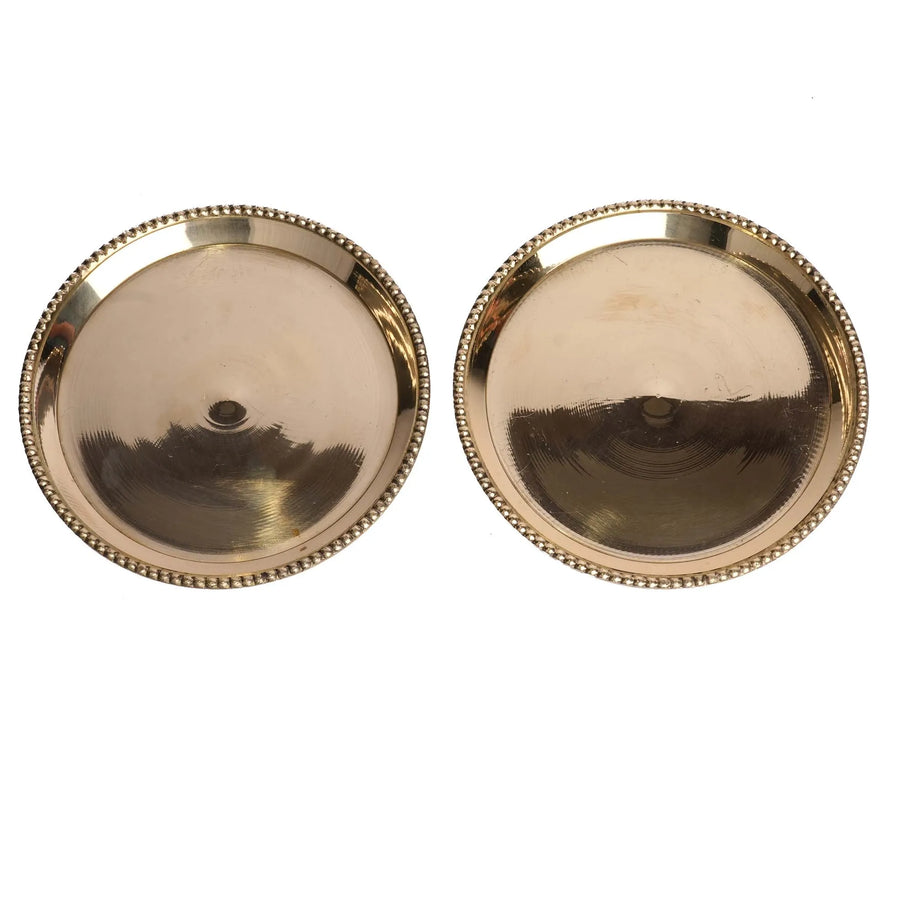 Brass Dana Plate Base Pair | Decorative Pooja Accessory – 2