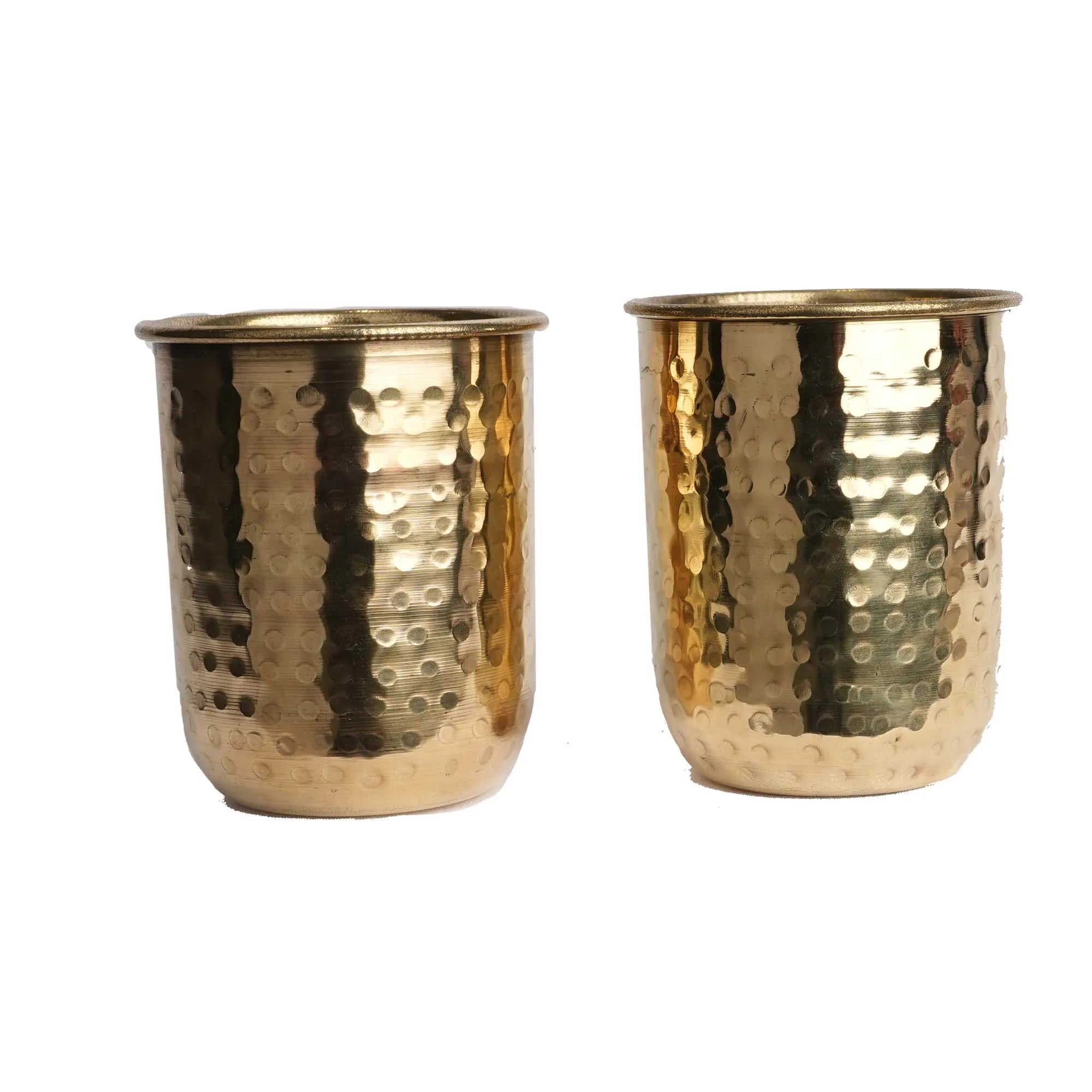 Brass Glass Hem Pair | Decorative Pooja Accessory – 3.5