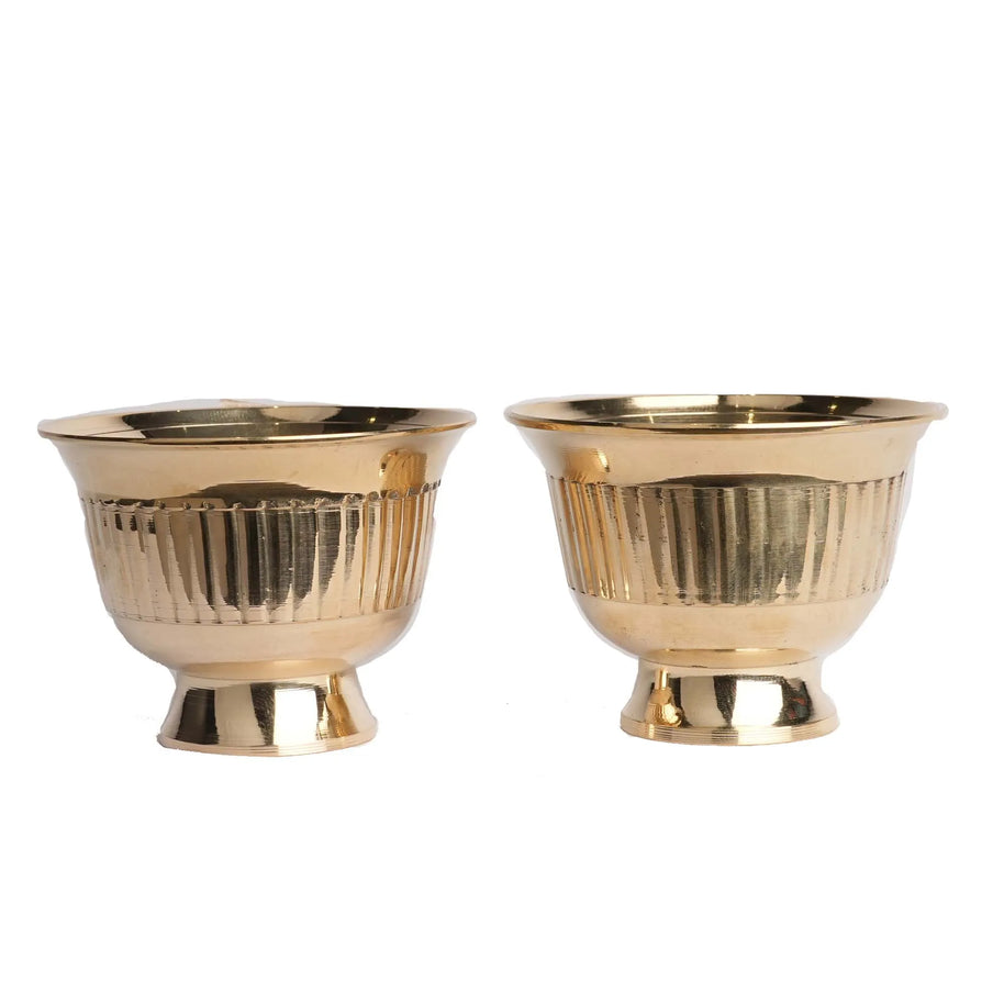 Brass Padam Phyala Pair | Decorative Pooja Accessory – 2.5