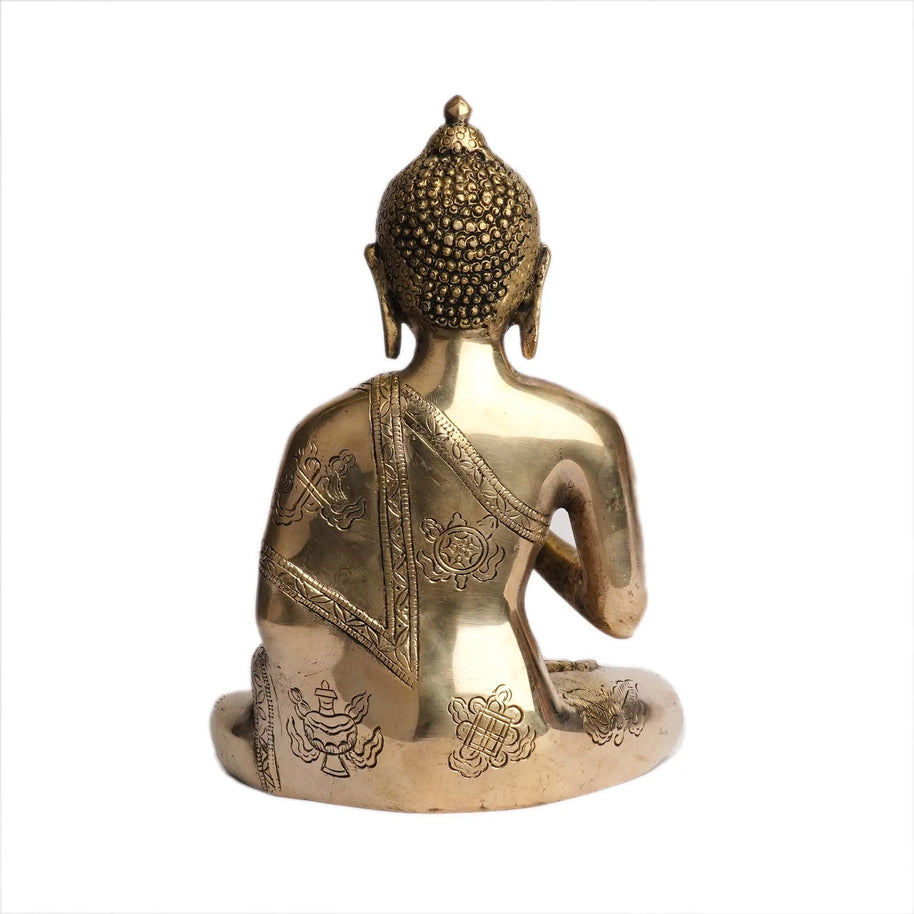 Handcrafted Brass Sitting Buddha Idol | Meditation Statue for Home Decor and Pooja – 9