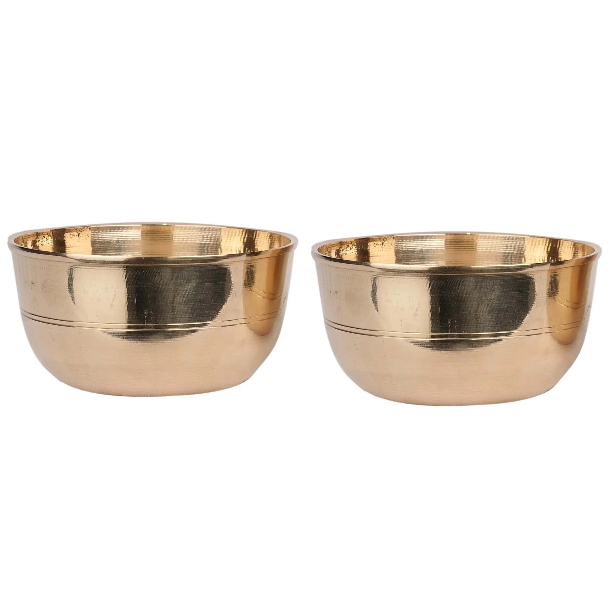 Handcrafted Brass Plain Katori Rakhi Pair - 2