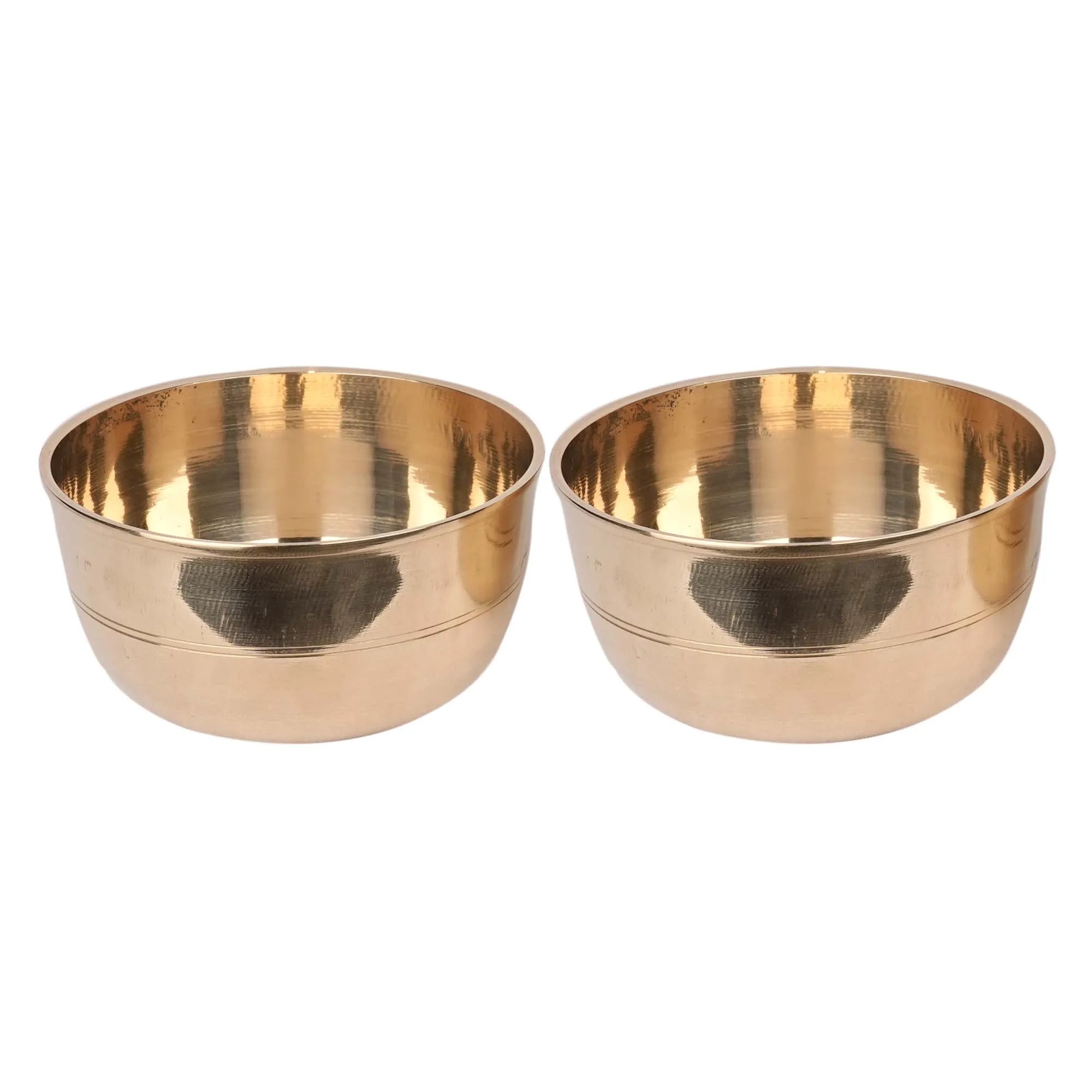 Handcrafted Brass Plain Katori Rakhi Pair - 2