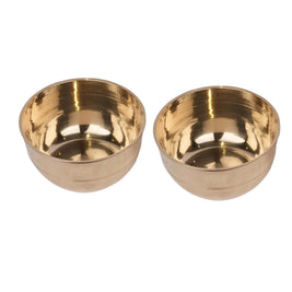 Handcrafted Brass Plain Katori Rakhi Pair - 2