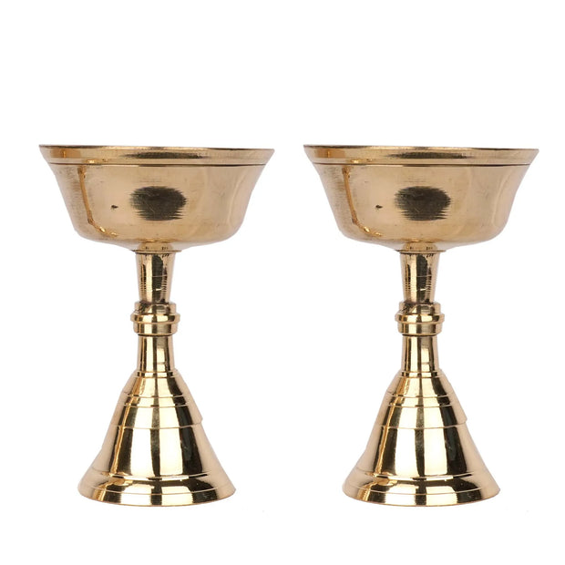 Handcrafted Brass Pyalli Stand Special Pair -5" Height