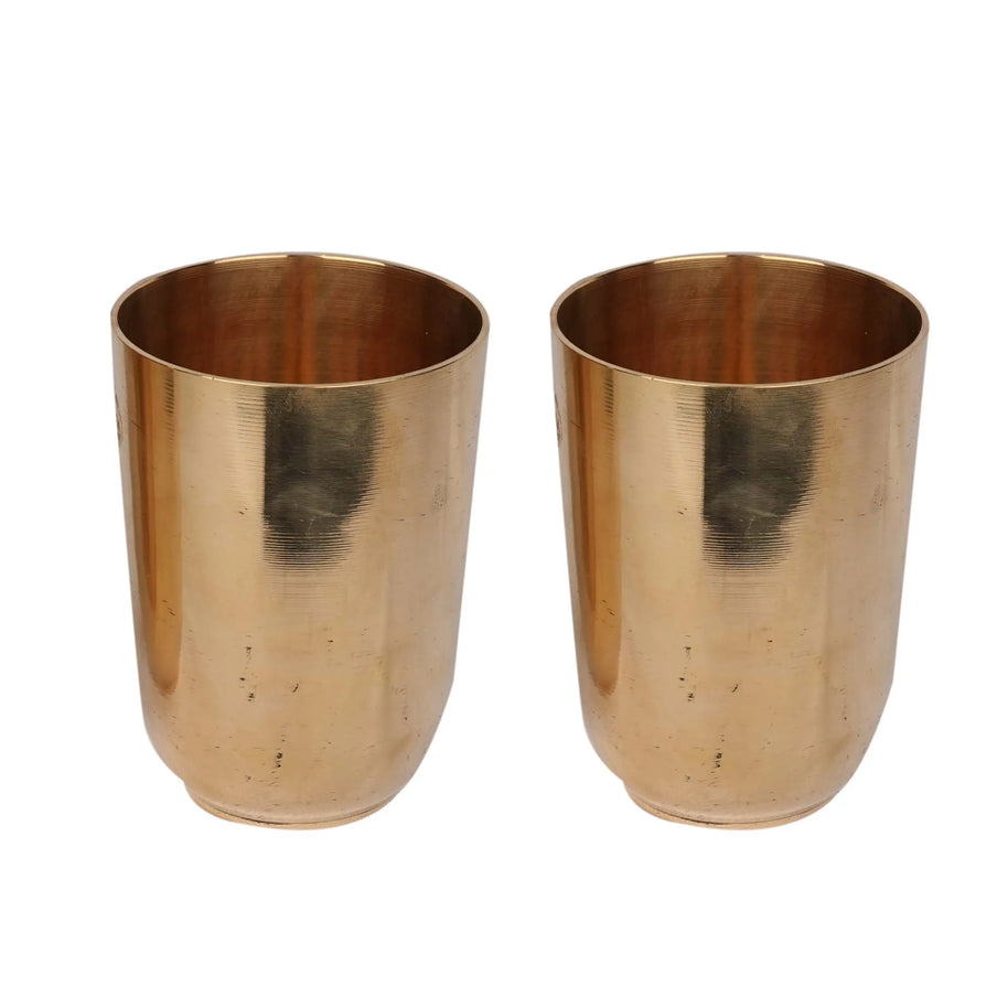 Handcrafted Brass Glass Special Pair – Traditional Pooja Décor -4