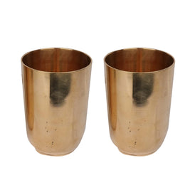 Handcrafted Brass Glass Special Pair – Traditional Pooja Décor -4