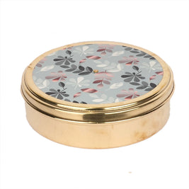 Handcrafted Brass Printed Masala Box – 2.5