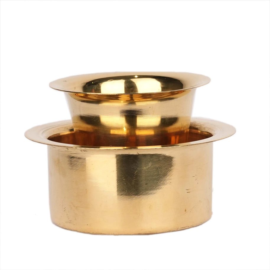 Handcrafted Brass Coffee Dabra Set – 1.8