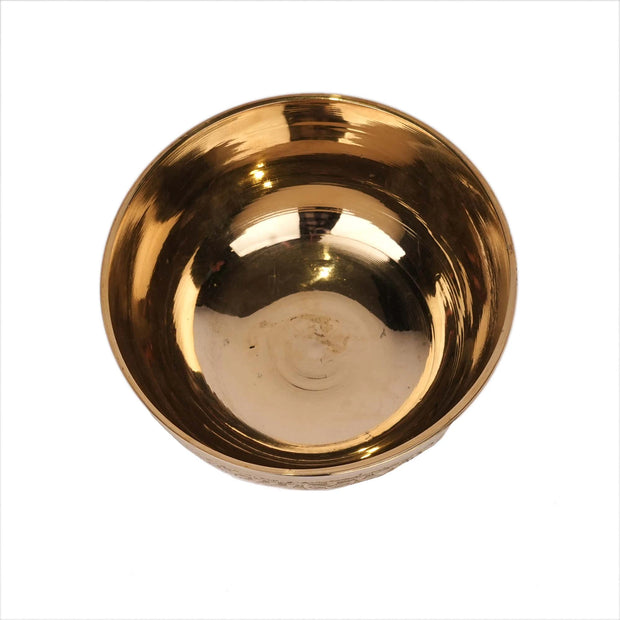 Handcrafted Brass Embossed Katori – 2.5" Height