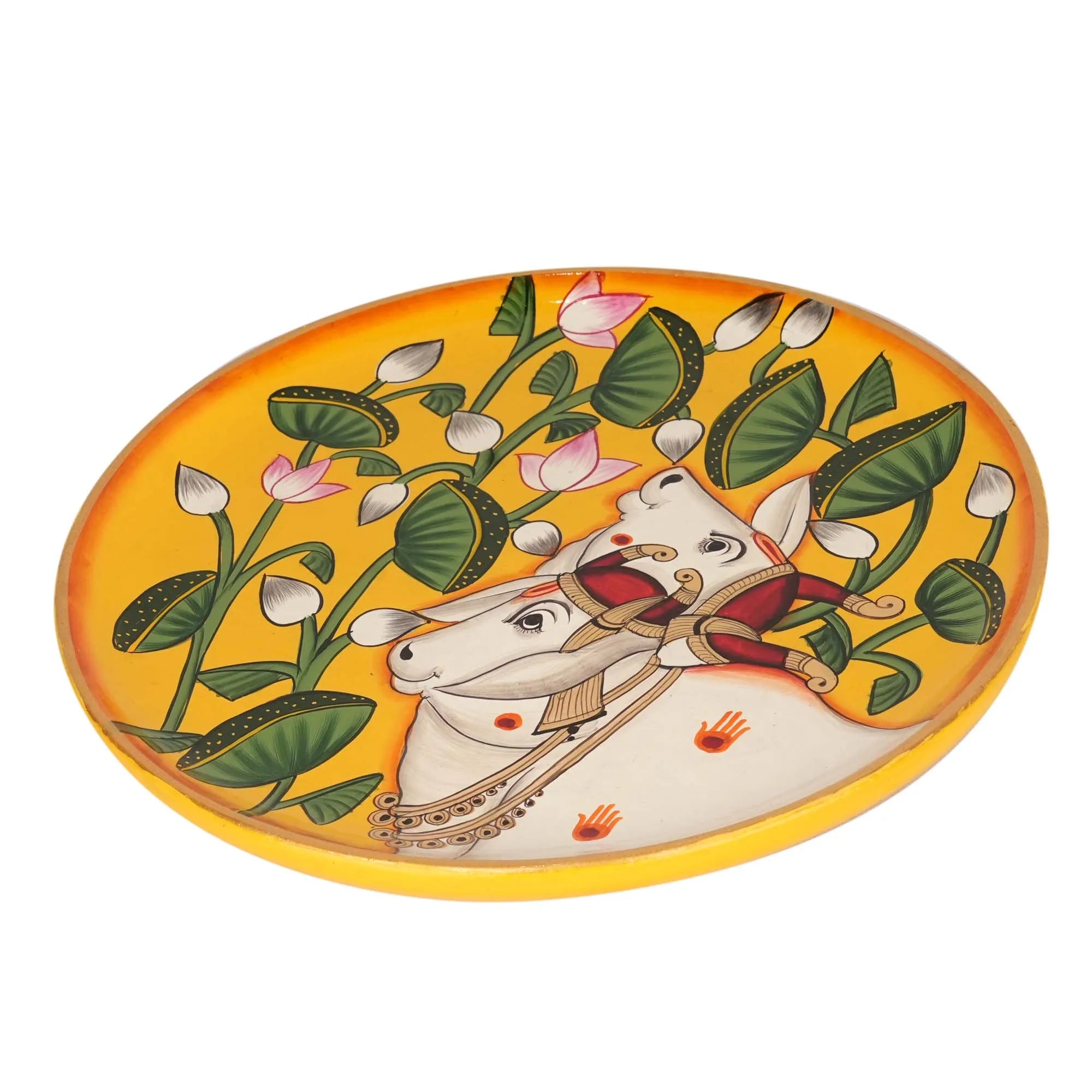 Handcrafted Wooden Painted Cow | Traditional Décor – 10