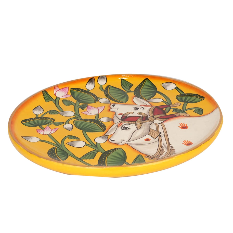 Handcrafted Wooden Painted Cow | Traditional Décor – 10