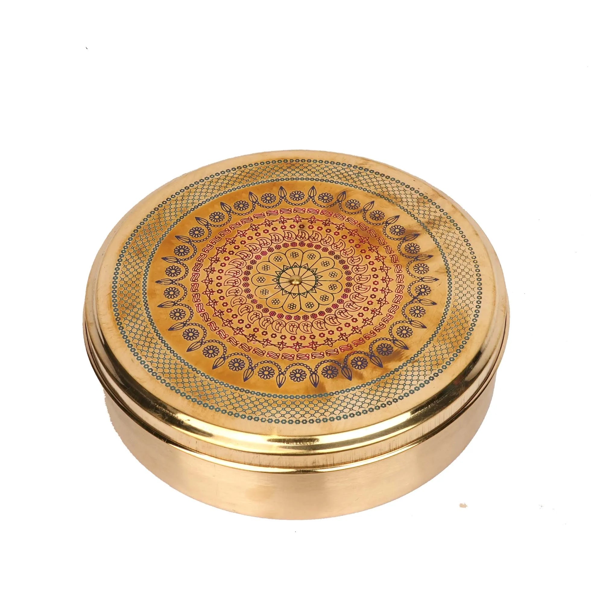 Handcrafted Brass Masala Box | Traditional Spice Box – 9