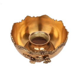 Handcrafted Brass Flower Bowl | Decorative Brass Bowl – 4