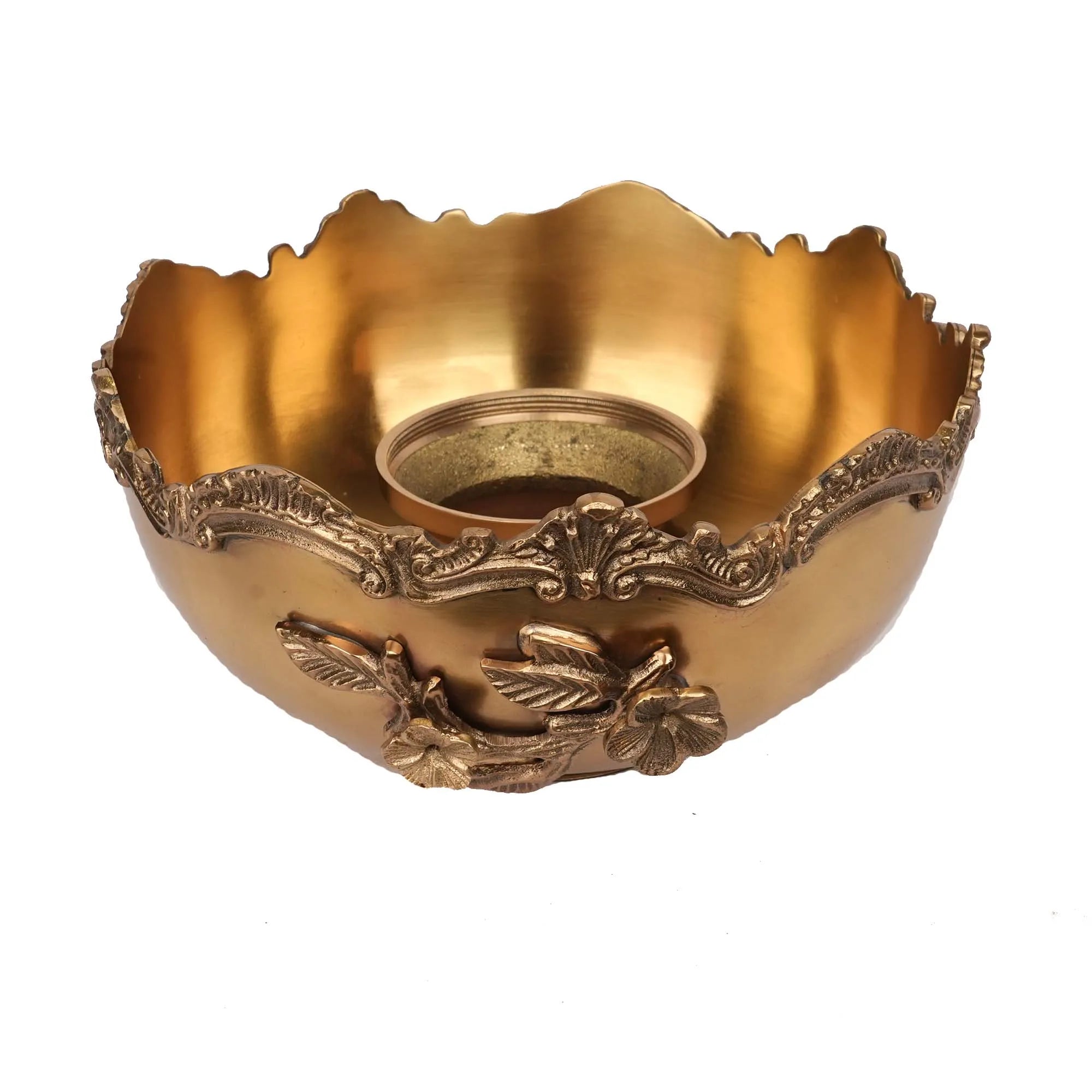 Handcrafted Brass Flower Bowl | Decorative Brass Bowl – 4