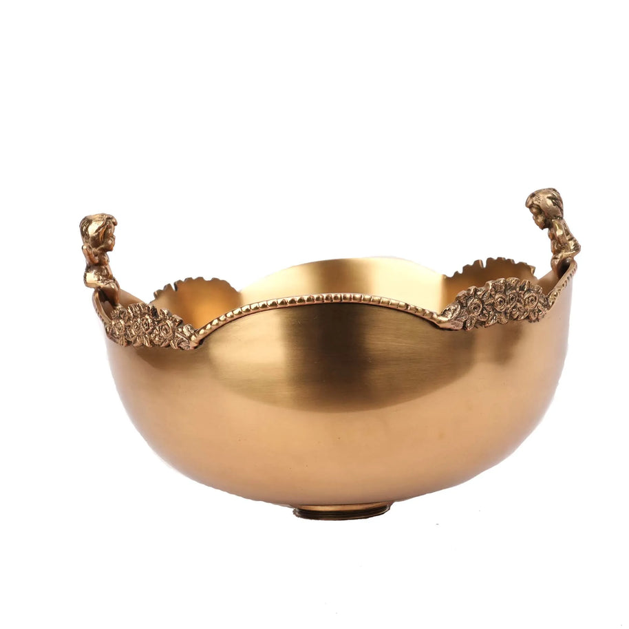Handcrafted Brass Cupid Bowl | Decorative Brass Bowl – 4
