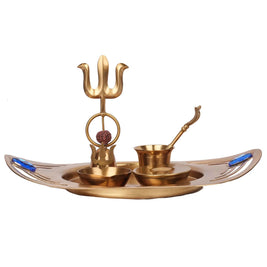 Brass Pooja Set | Traditional Prayer Set – 10.5