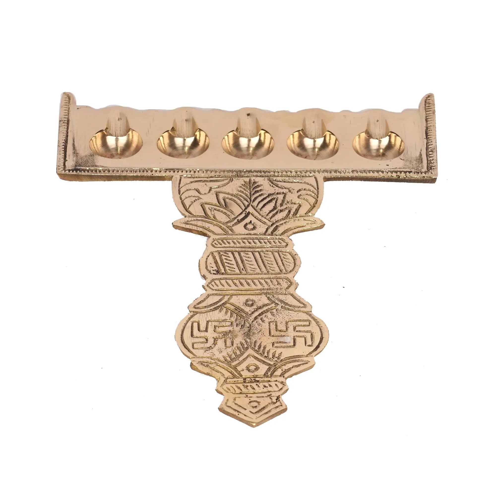 Brass Aarti – Traditional Brass Pooja Aarti Lamp – 8