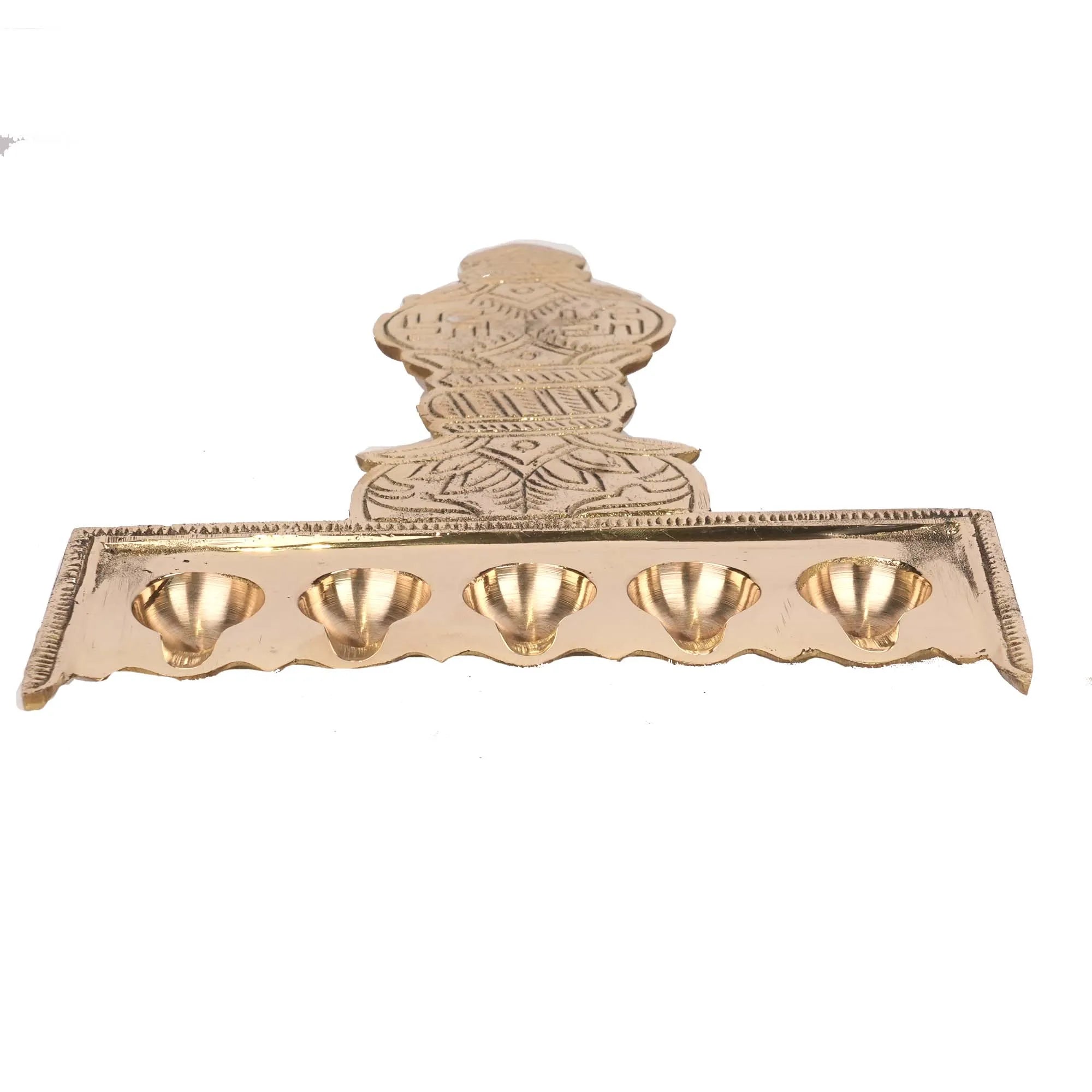 Brass Aarti – Traditional Brass Pooja Aarti Lamp – 8