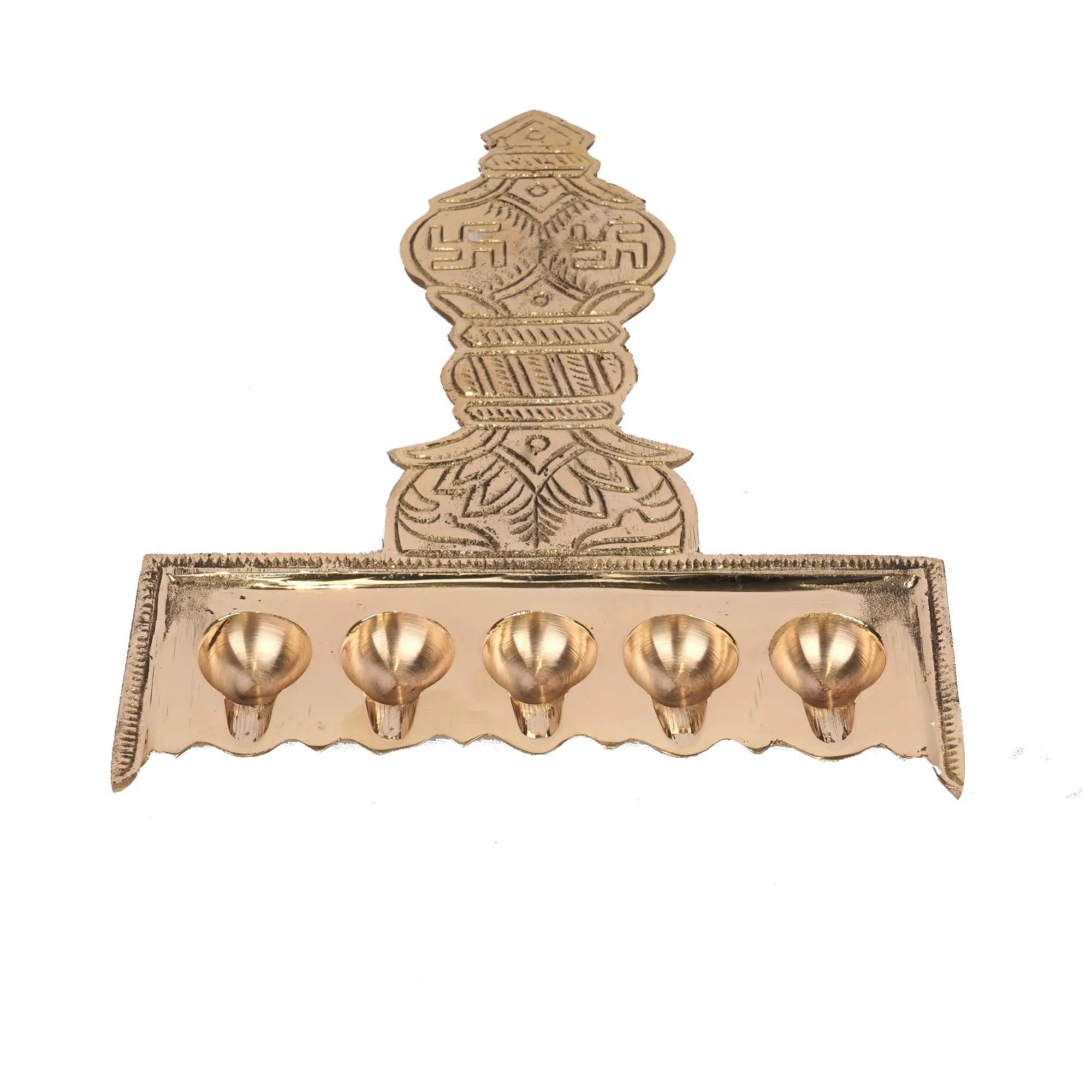 Brass Aarti – Traditional Brass Pooja Aarti Lamp – 8