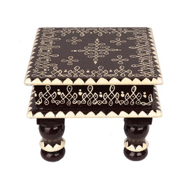 Handcrafted Wooden Kolam Chowki