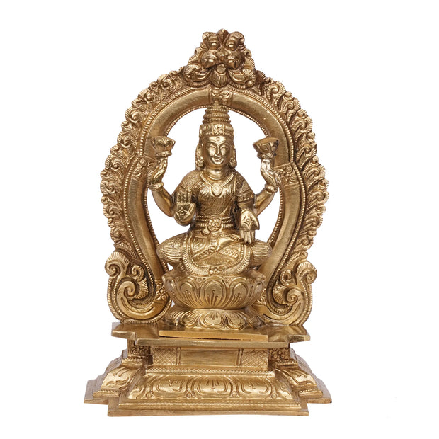 Handcrafted Bronze Lakshmi Sitting Idol – 6" Height