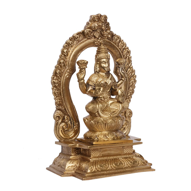 Handcrafted Bronze Lakshmi Sitting Idol – 6" Height