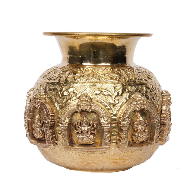 Handcrafted Brass Ashtalakshmi Kalam – 6" Height