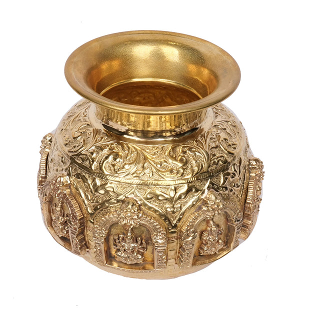 Handcrafted Brass Ashtalakshmi Kalam – 6" Height