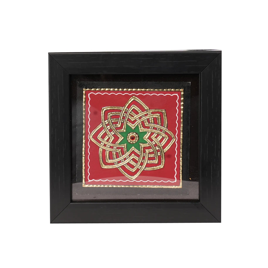 Kolam Stool – Traditional Wooden Stool 5" × 5"