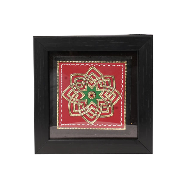 Kolam Stool – Traditional Wooden Stool 5" × 5"